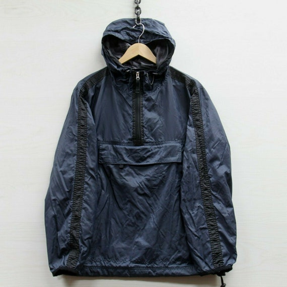 Vintage Gap Anorak Windbreaker Jacket Size Small Navy Blue 1/2 Zip Pullover