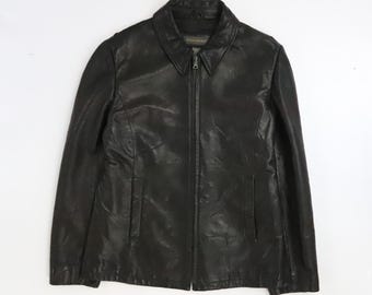 90s BANANA REPUBLIC black leather 希少 短丈 90s BANANA REPUBLIC black leather 希少 短丈