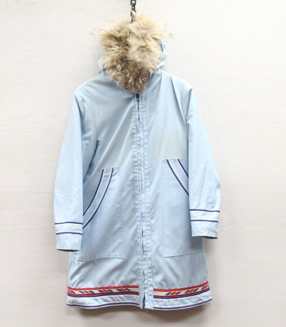 Vintage Inuvik Arctic Parka Coat Jacket Womens Size 12 Blue - Etsy