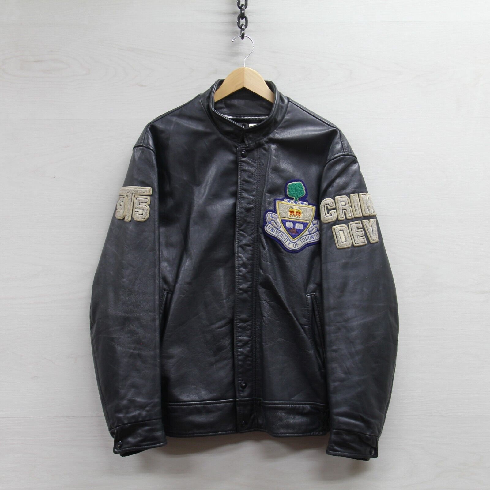 Vintage University Toronto Criminology Leather Varsity
