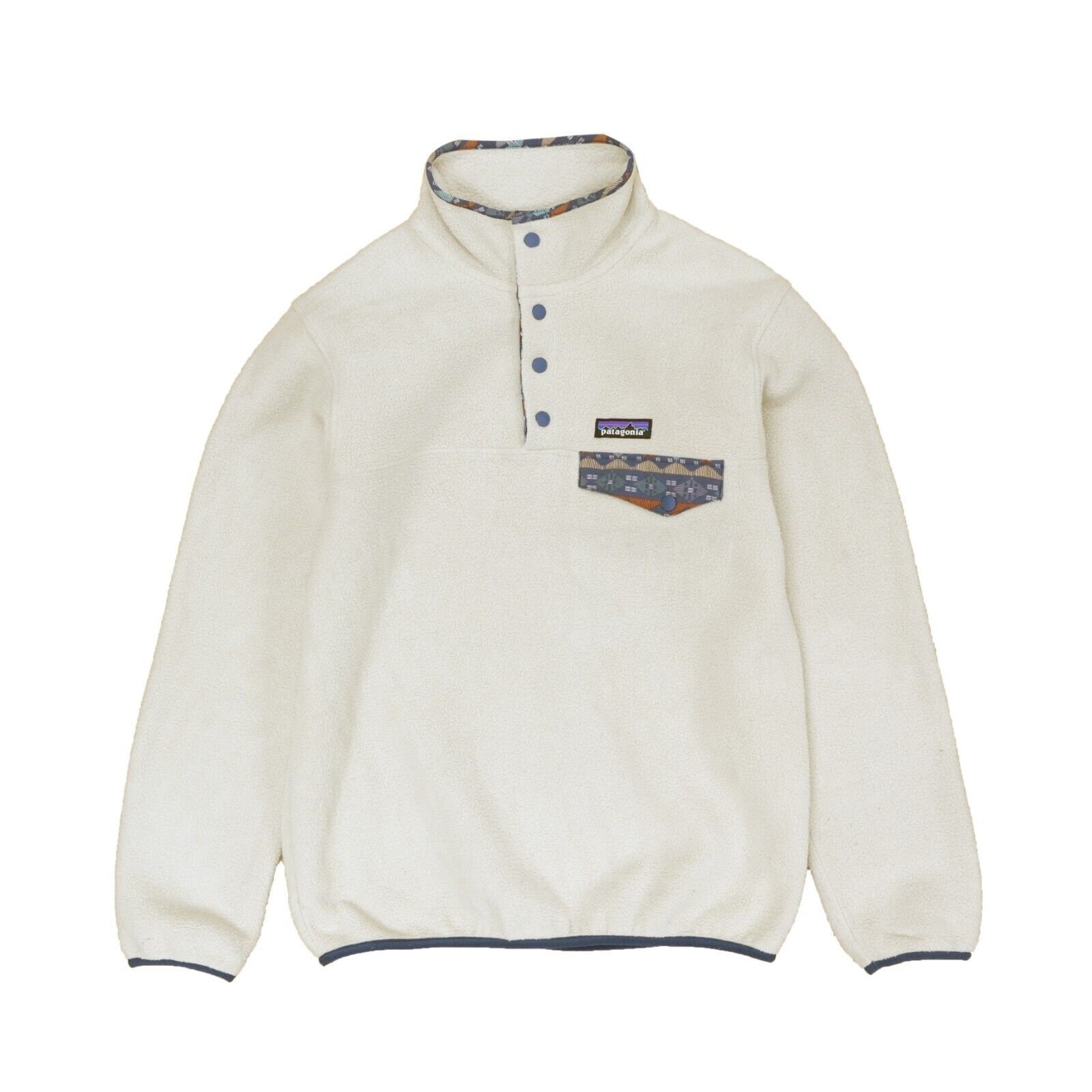 Patagonia Synchilla Snap t Fleece Jacket Women Size XS Cream Etsy