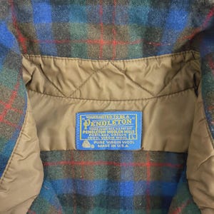 1970er Vintage Pendleton Cotton Bluse kariert Bild 3