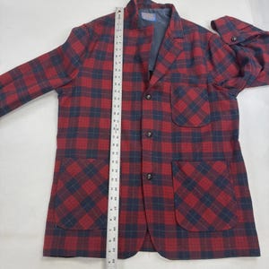 Vintage Pendleton Wool Chore Shirt Jacket Size Large Plaid image 4