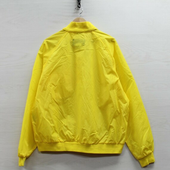 Vintage Eddie Bauer Windbreaker Light Jacket Size XL Yellow 1/2 Button Pullover