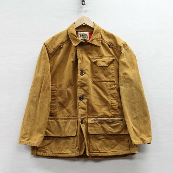 Vintage Ideal Canvas Hunting Coat Jacket Size 44 Talon Zip