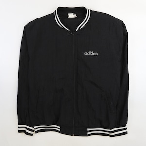 vintage Adidas Trefoil coupe-vent veste légère taille grand noir des années 90