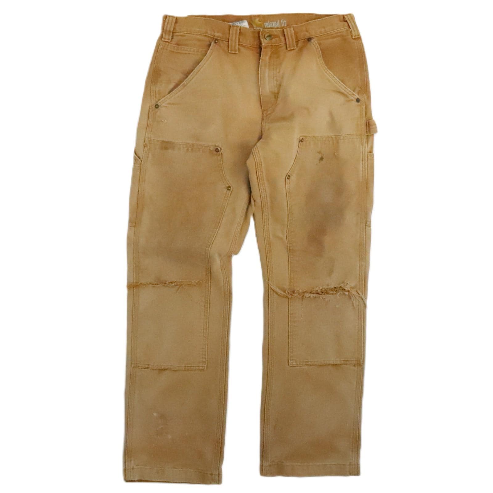 Carhartt painter pants 38×32 Men's Carhartt Double Knee Duck Painter Pants B136 MOS GREEN