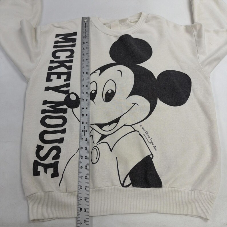 Vintage Mickey Mouse Disney Sweatshirt Size Large Double Sided 90s image 5