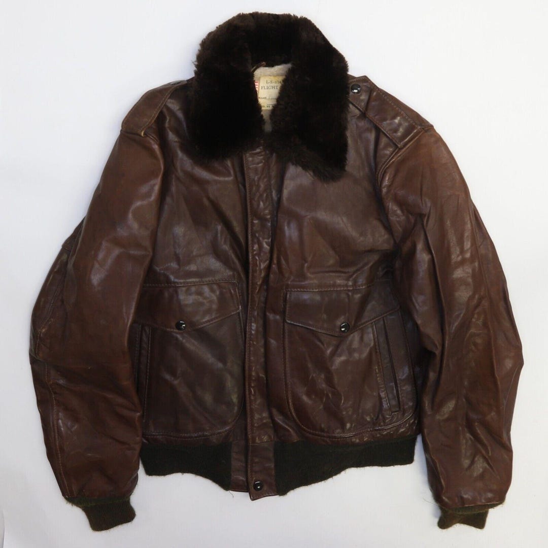 Sheepskin Leather Flight Jacket Schott Nyc Trading Company
