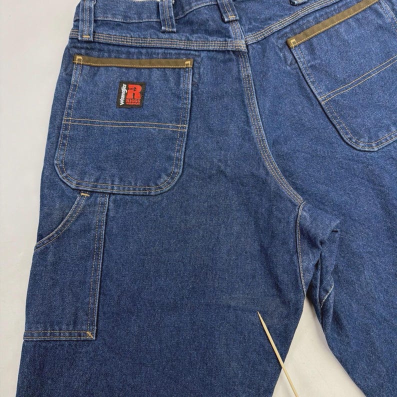 Vintage Wrangler Riggs Workwear Denim Jeans Pants Size 36 X 34 image 7