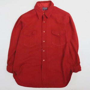 Chemise boutonnée vintage Pendleton en laine Taille 17 1/2 rouge