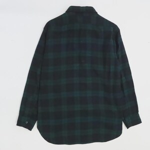 Camisa vintage Pendleton Wool Lodge con botones, talla grande, cuadros verdes. imagen 2