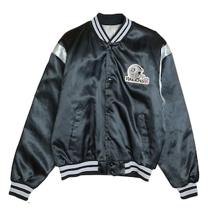 Vintage 1980's Chalk Line Los Angeles Raiders Satin Bomber
