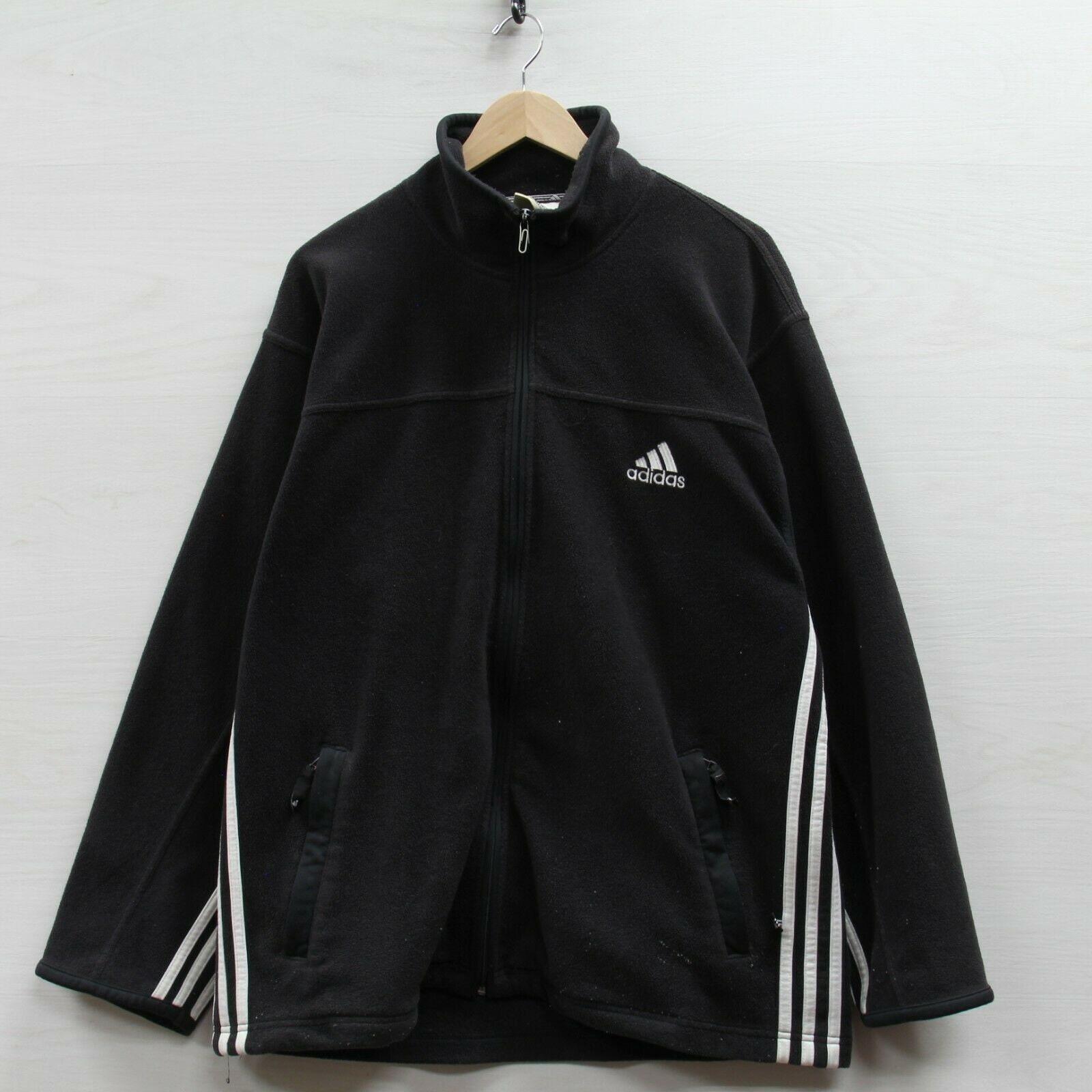 Vintage Adidas Fleece Jacket Size Small 90s Black Full Zip - Etsy Canada