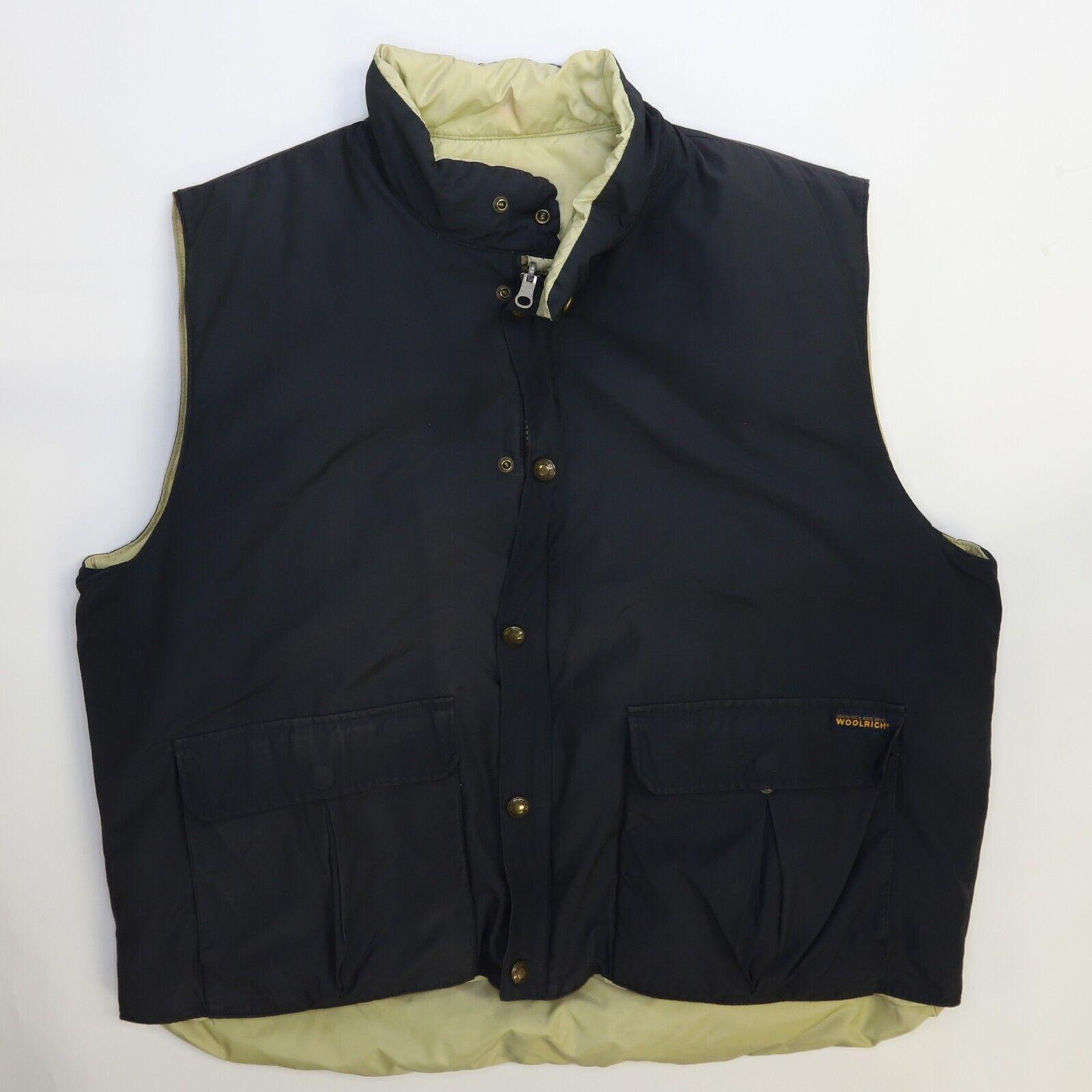 VINTAGE WOOLRICH hunting down vestアメリカ製 Woolrich Down Vest Men Size XL Green Vintage Made USA