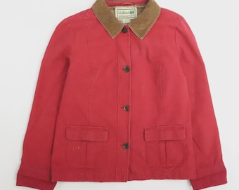 Chaqueta de trabajo vintage L.L. Bean Barn Coat para mujer, talla grande, color marrón.