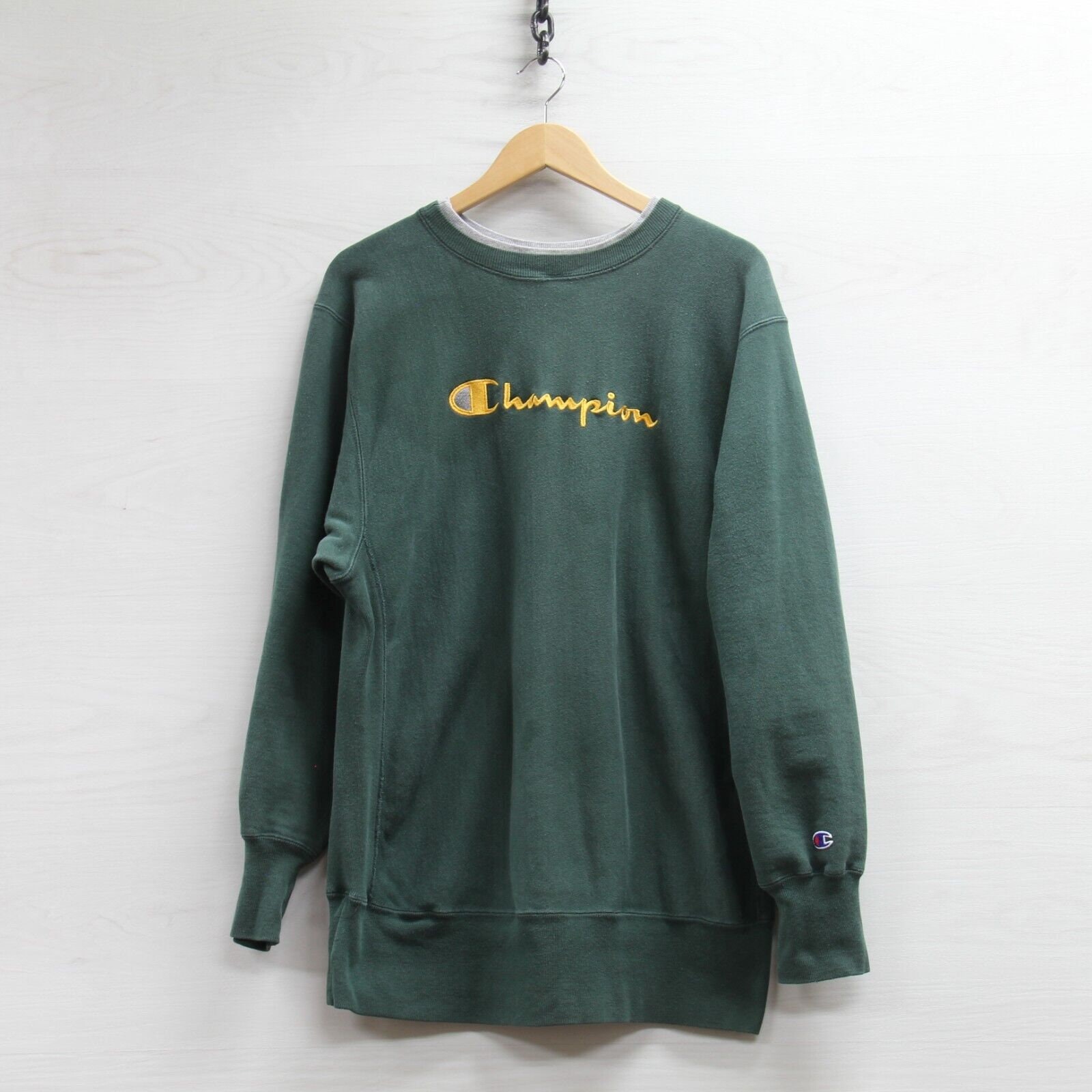 Champion Hoodie Green - Etsy