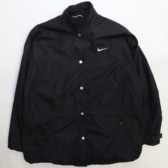 Vintage Nike Windbreaker Light Jacket Size Large Black