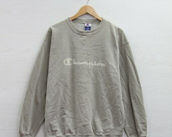 Champion Sweatshirt Beige Etsy