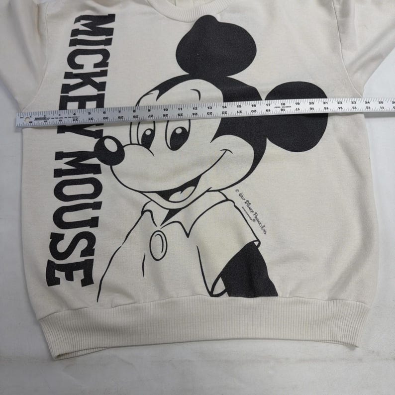Vintage Mickey Mouse Disney Sweatshirt Size Large Double Sided 90s image 4