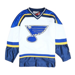 Vintage Starter St. Louis Blues NHL Hockey Jersey Adult L White Sewn blank