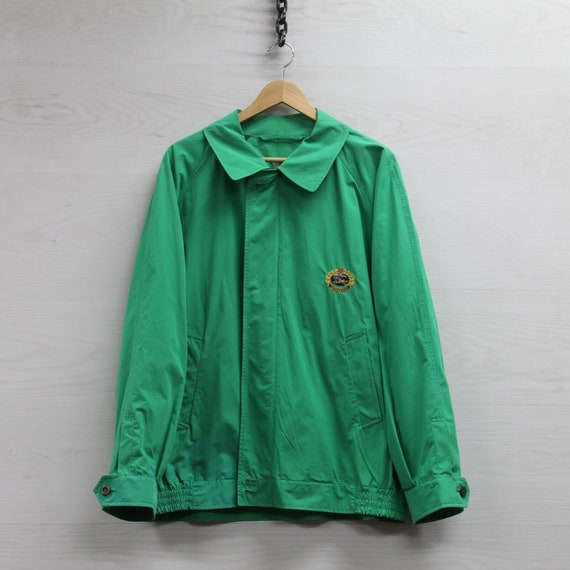 Buy Vintage Burberry Harrington Jacket Size Large Green Made 