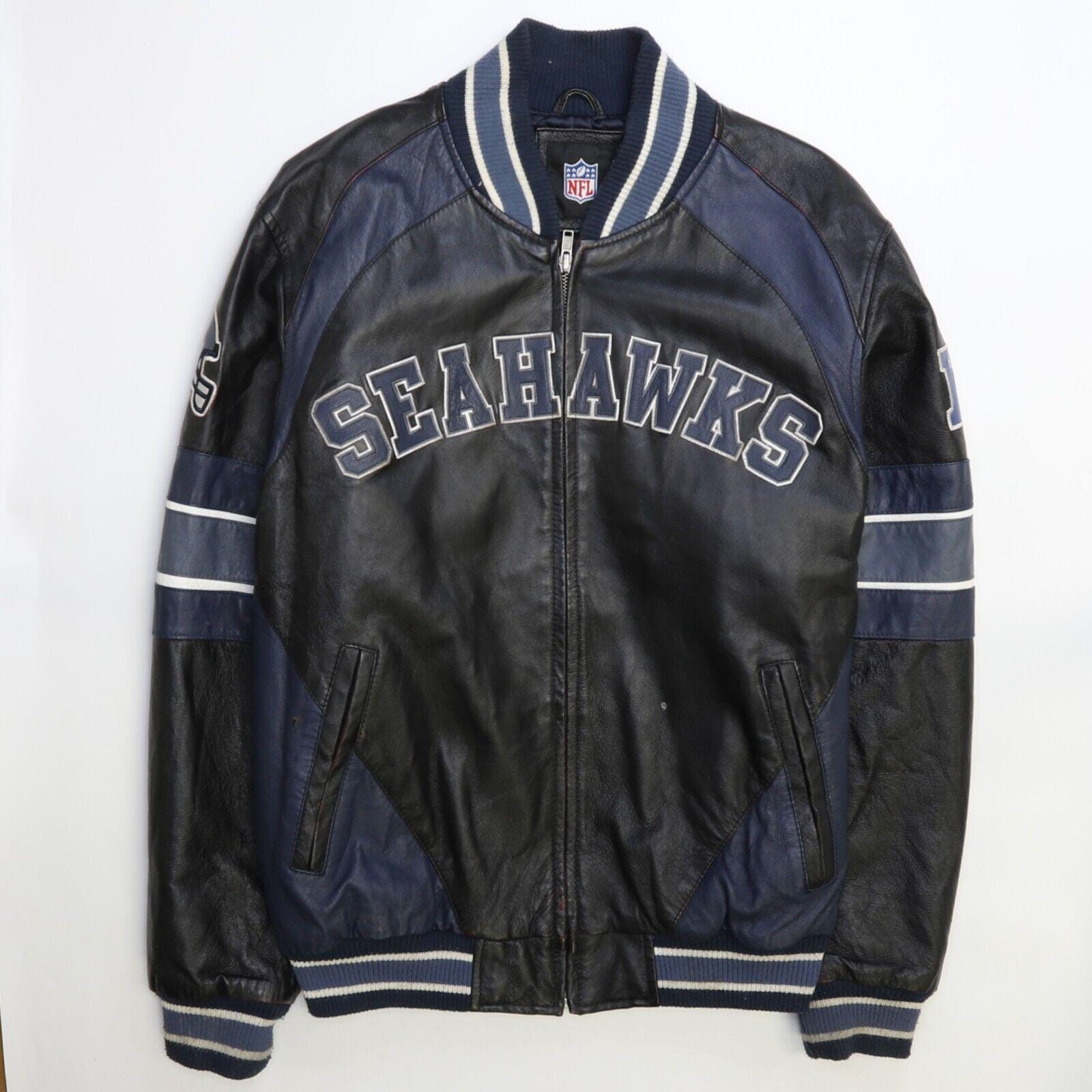 Seattle seahawks leather jacket - Etsy 日本