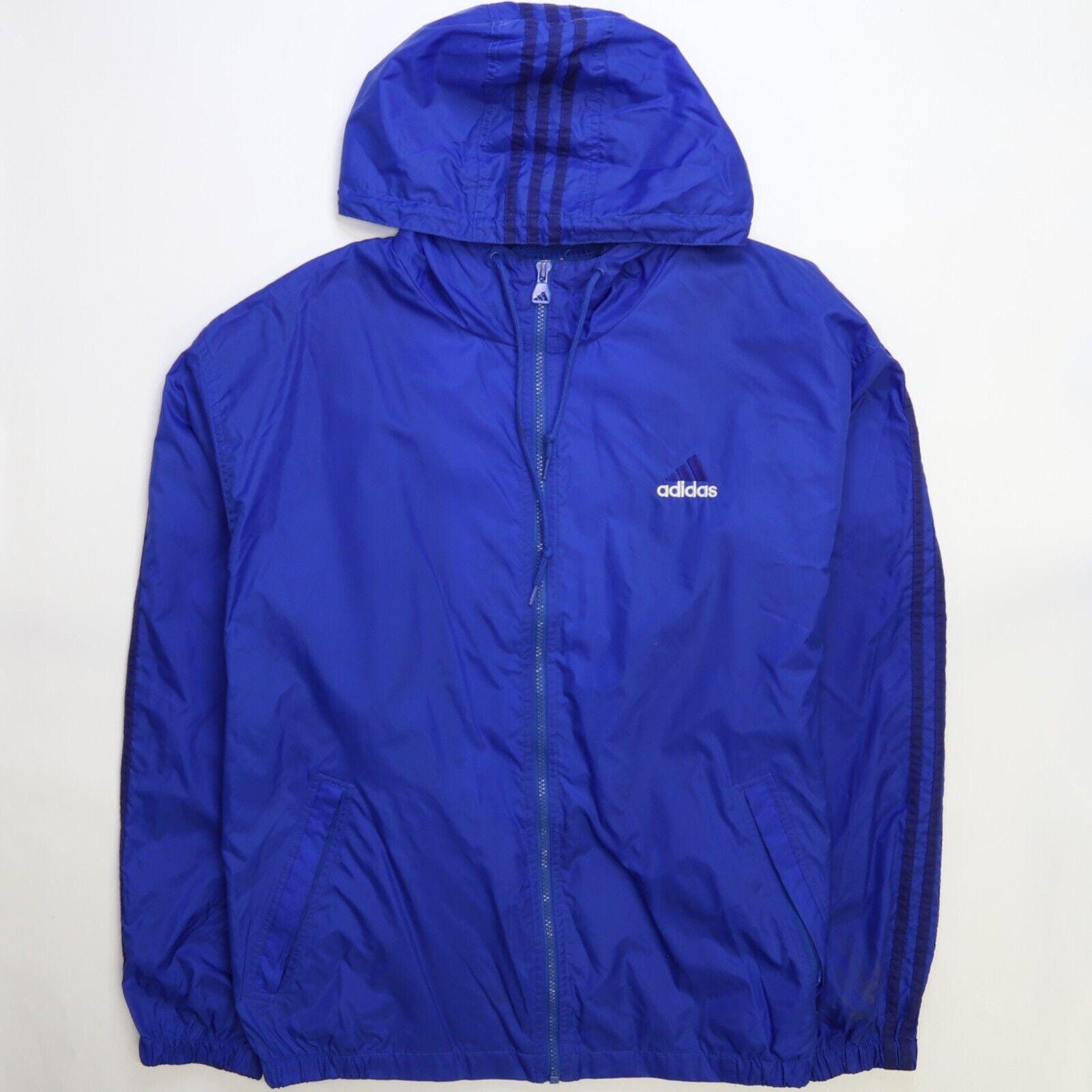 Vintage Adidas Windbreaker Light Jacket Size Large Blue - Etsy