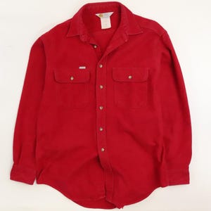 Vintage Carhartt Rugged Button Up Shirt Size XL Red