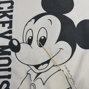 Vintage Mickey Mouse Disney Sweatshirt Size Large Double Sided 90s image 8