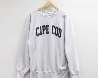 Vintage Cape Cod Champion Reverse Weave Sweatshirt Crewneck Size XL 90s Made USA