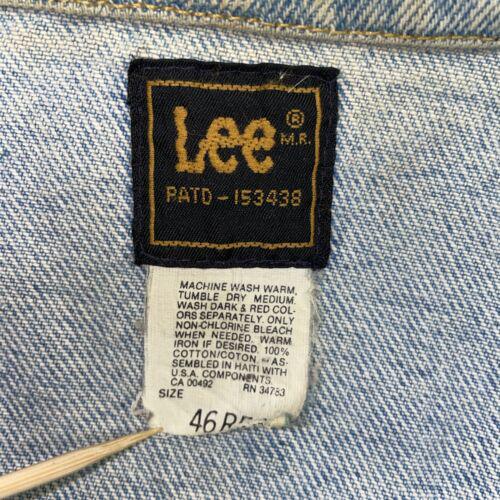 Lee 220J USA製 46~48? PATD-153438 Vintage Lee Riders Denim Jacket PATD-153438 Size 20 Button