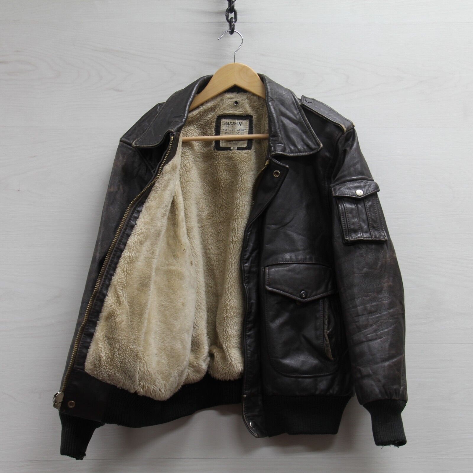 90s vintage A-2 flight leather JKT Y2K