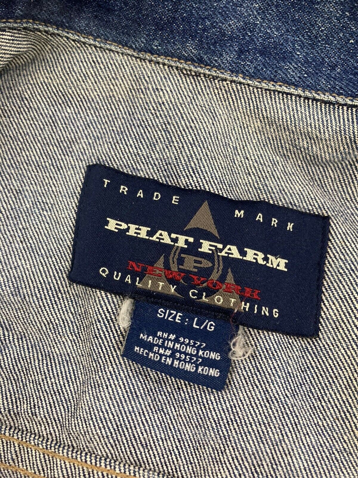 Vintage Phat Farm Denim Jean Jacket 