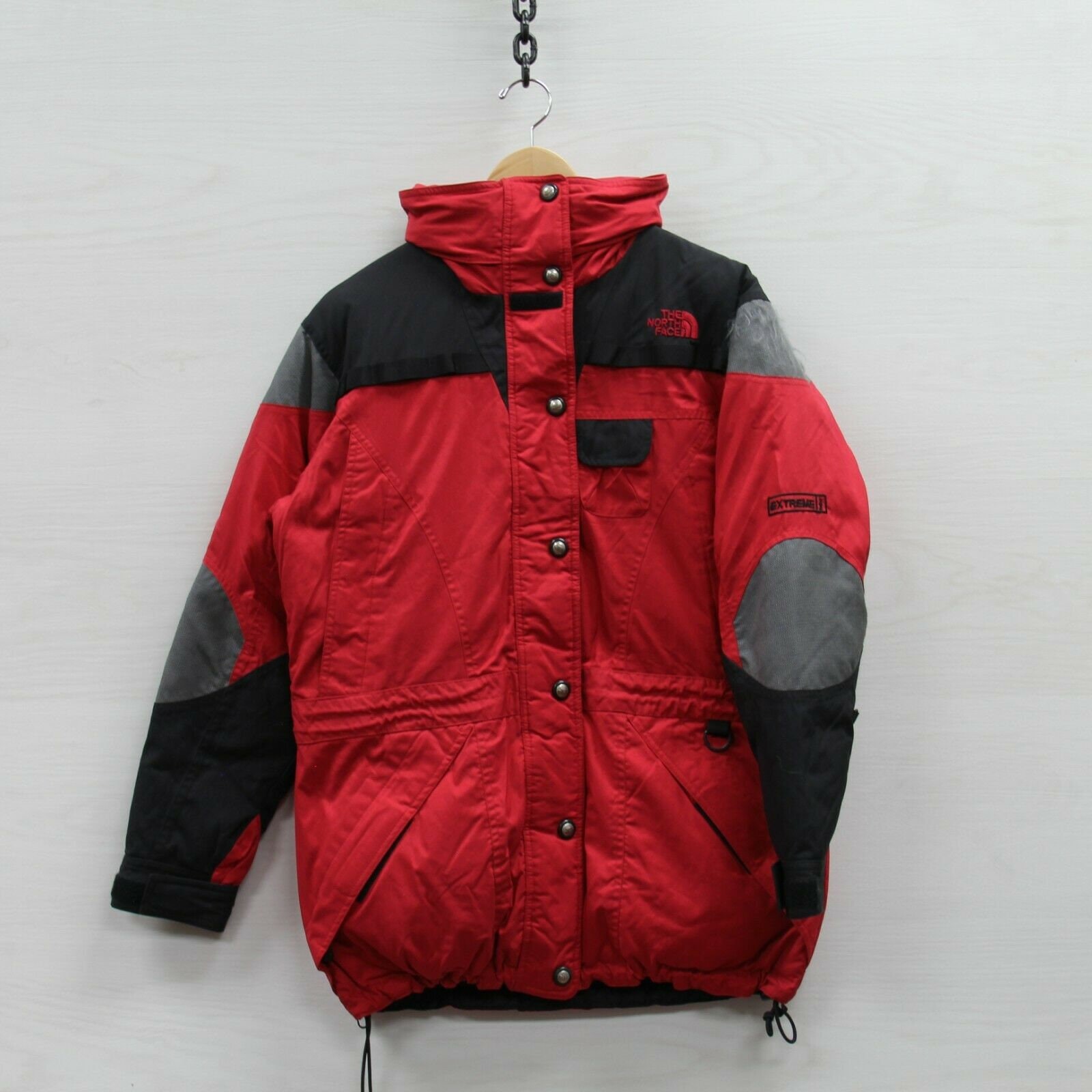 Vintage North Face Extreme Light Ski Jacket Womens Size 8 Red 90s Down Insulated