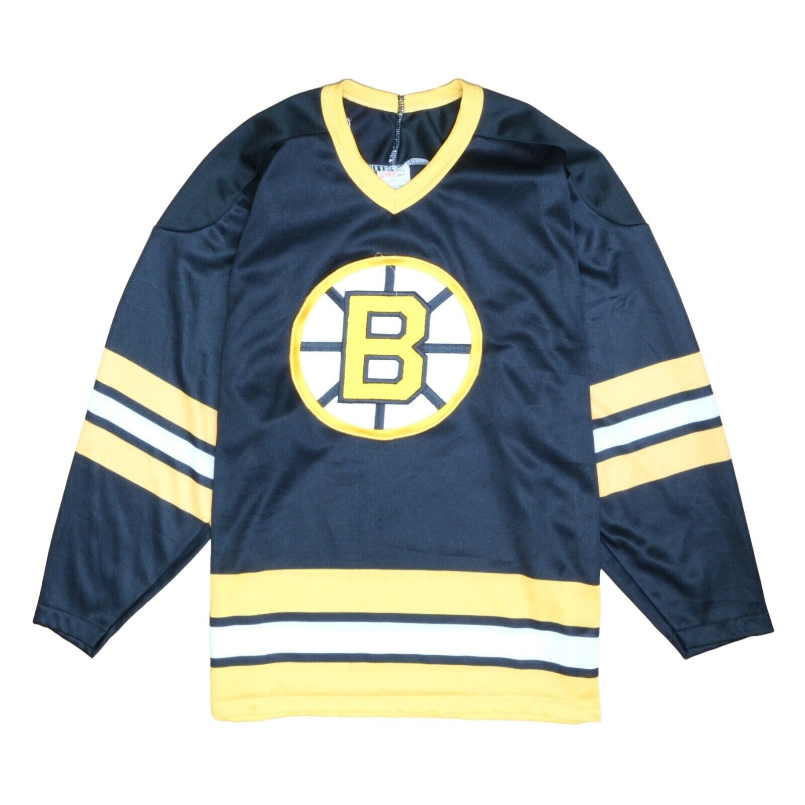 CustomCat Boston Bruins 1990's Vintage NHL Crewneck Sweatshirt Black / 5XL