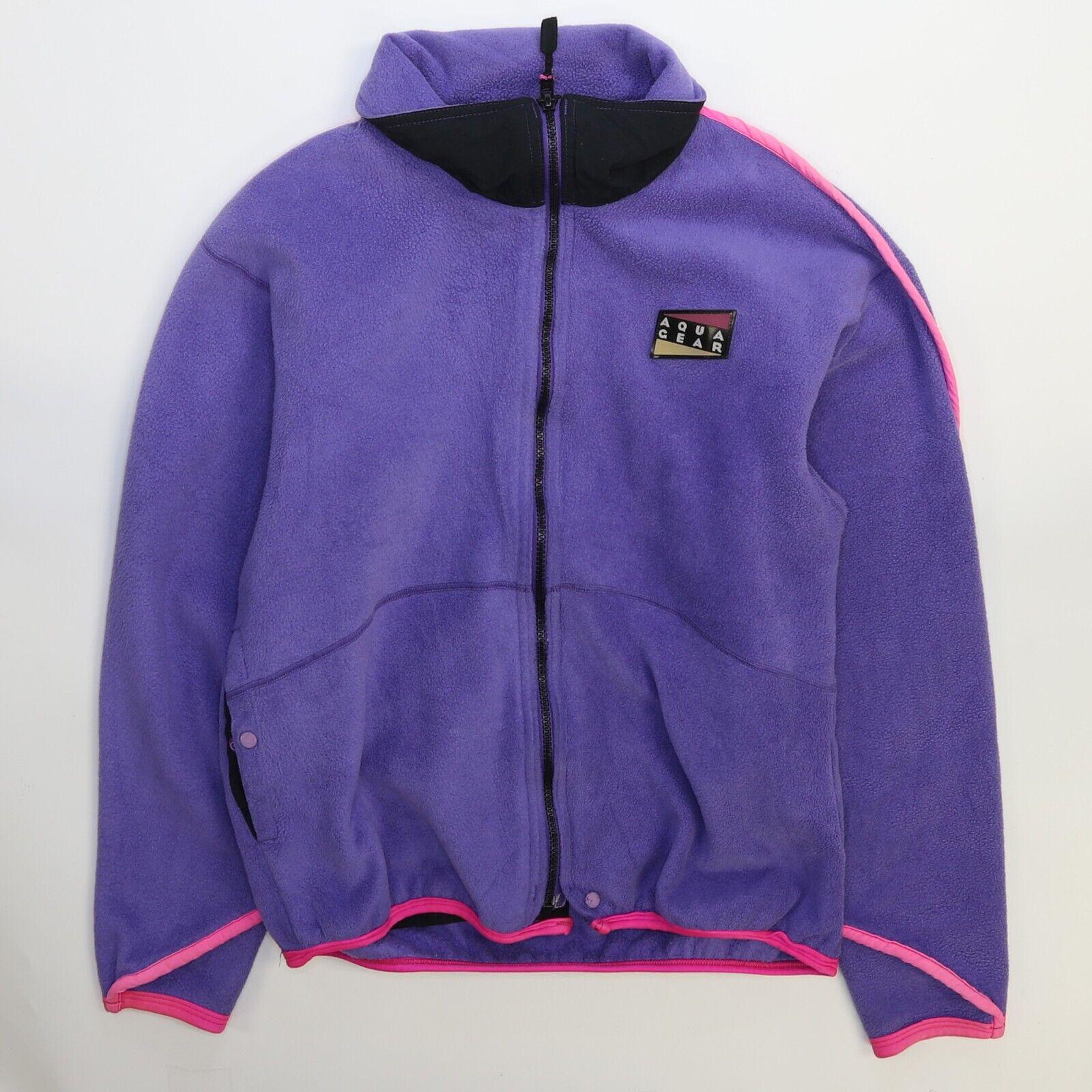 Vintage Nike Aqua Gear Fleece Jacket Size Medium Purple 90s