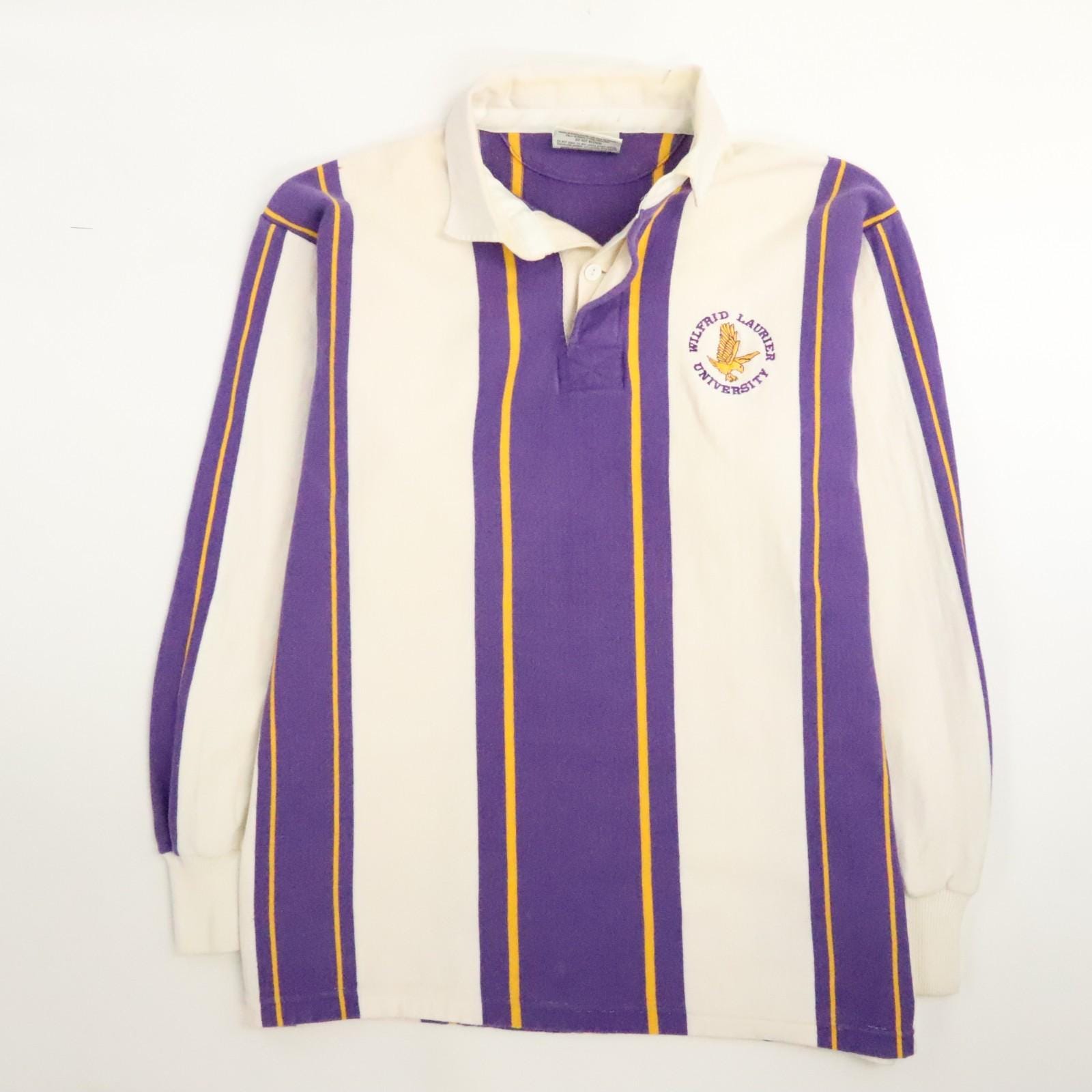 Vintage Wilfrid Laurier Barbarian Rugby Shirt Size Medium Striped