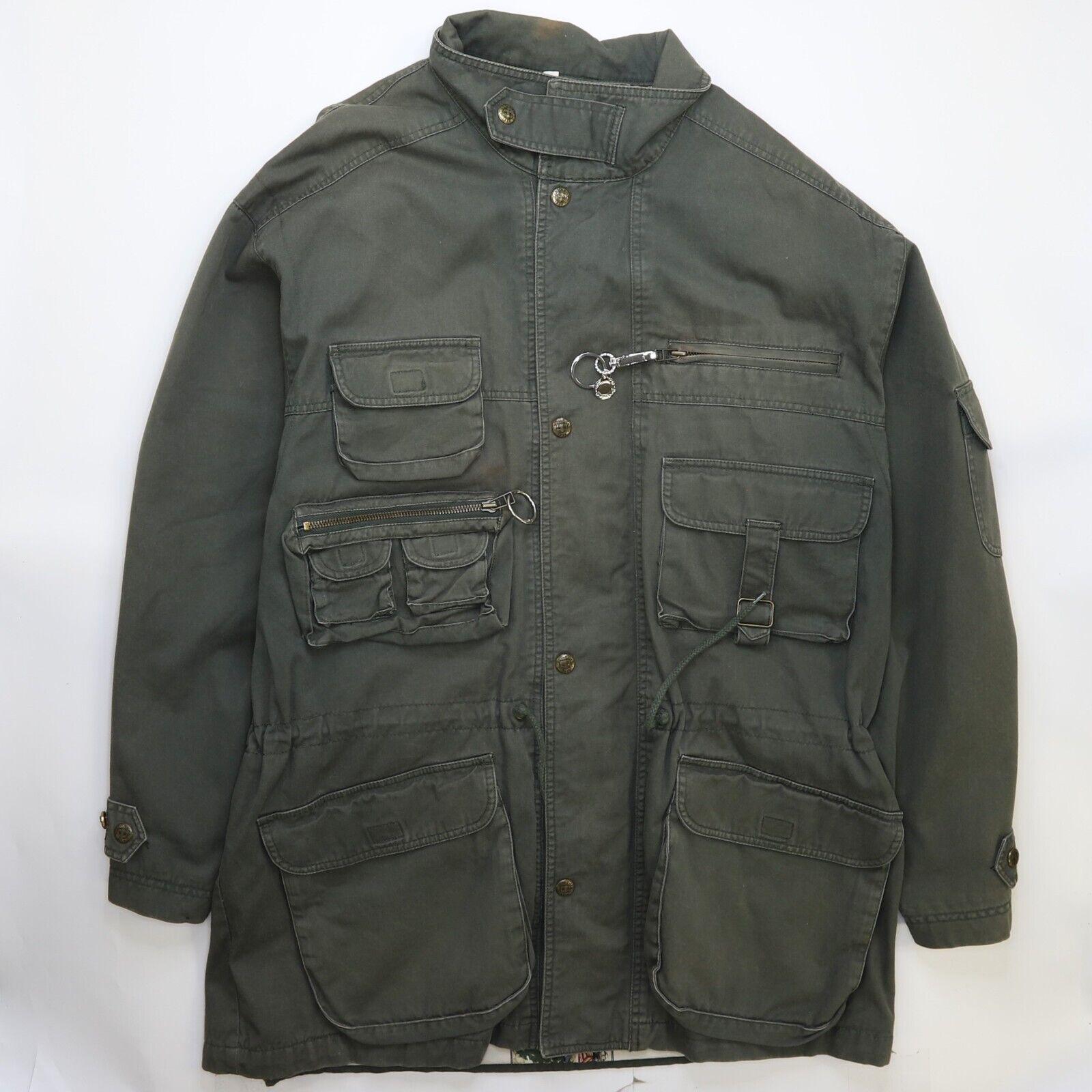 Vintage Woolrich Fishing Coat Jacket Size Large Green UK