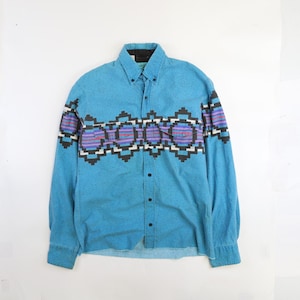 Vintage Roper Button Up Shirt Size Medium Aztec Western