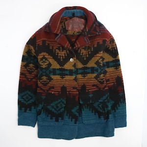 ジャケット・アウター WOOLRICH Native Pattern Wool Long Coat Woolrich Aztec Long Coat - Etsy