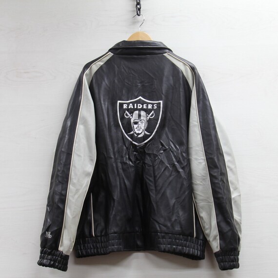 Oakland Raiders Faux Leather Bomber 