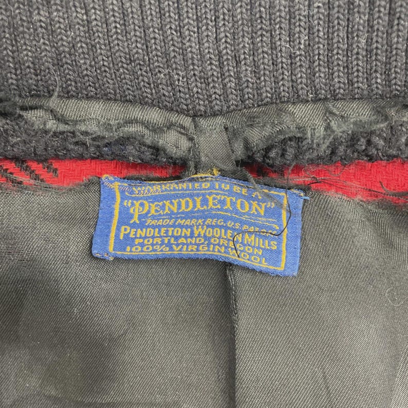 Abrigo/Chaqueta de lana Pendleton vintage, talla grande, a cuadros. imagen 3