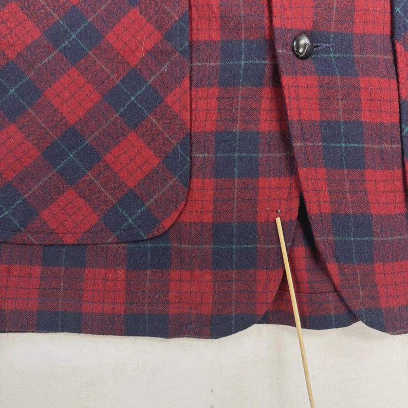 Vintage Pendleton Wool Chore Shirt Jacket Size Large Plaid image 8