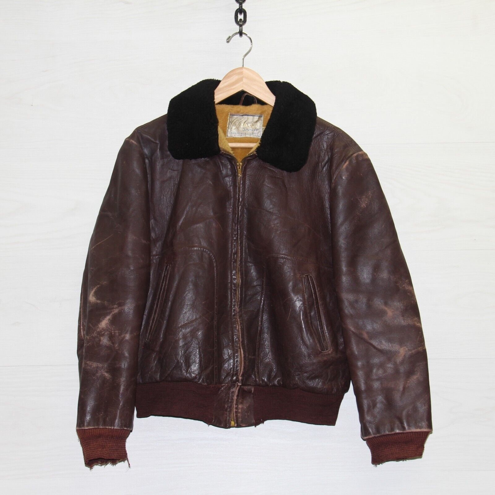 Vintage Sears Roebuck Fieldmaster Steerhide Leather Bomber - Etsy