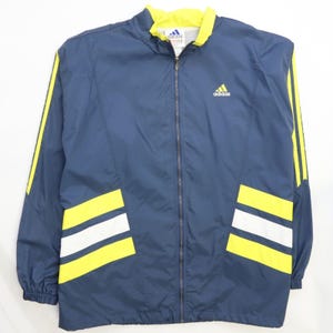 Vintage Adidas Windbreaker Light Jacket Size XL Blue