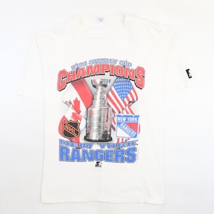 Vintage New York Rangers Stanley Cup Champs Starter T-Shirt Large 1994 90s NHL