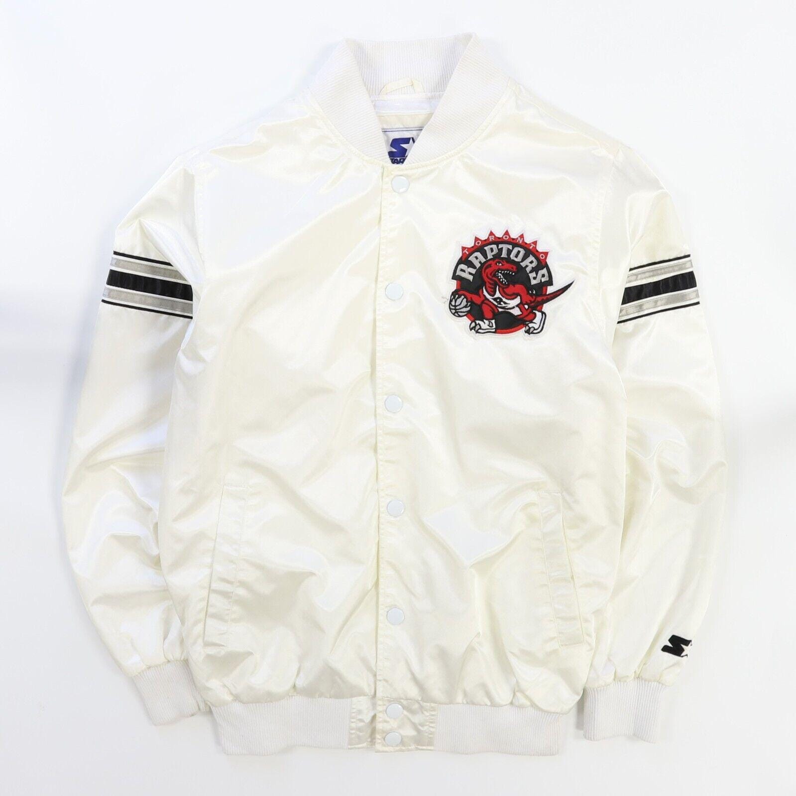 Vintage Toronto Raptors Starter Satin Bomber Jacket Size Small White NBA Etsy UK