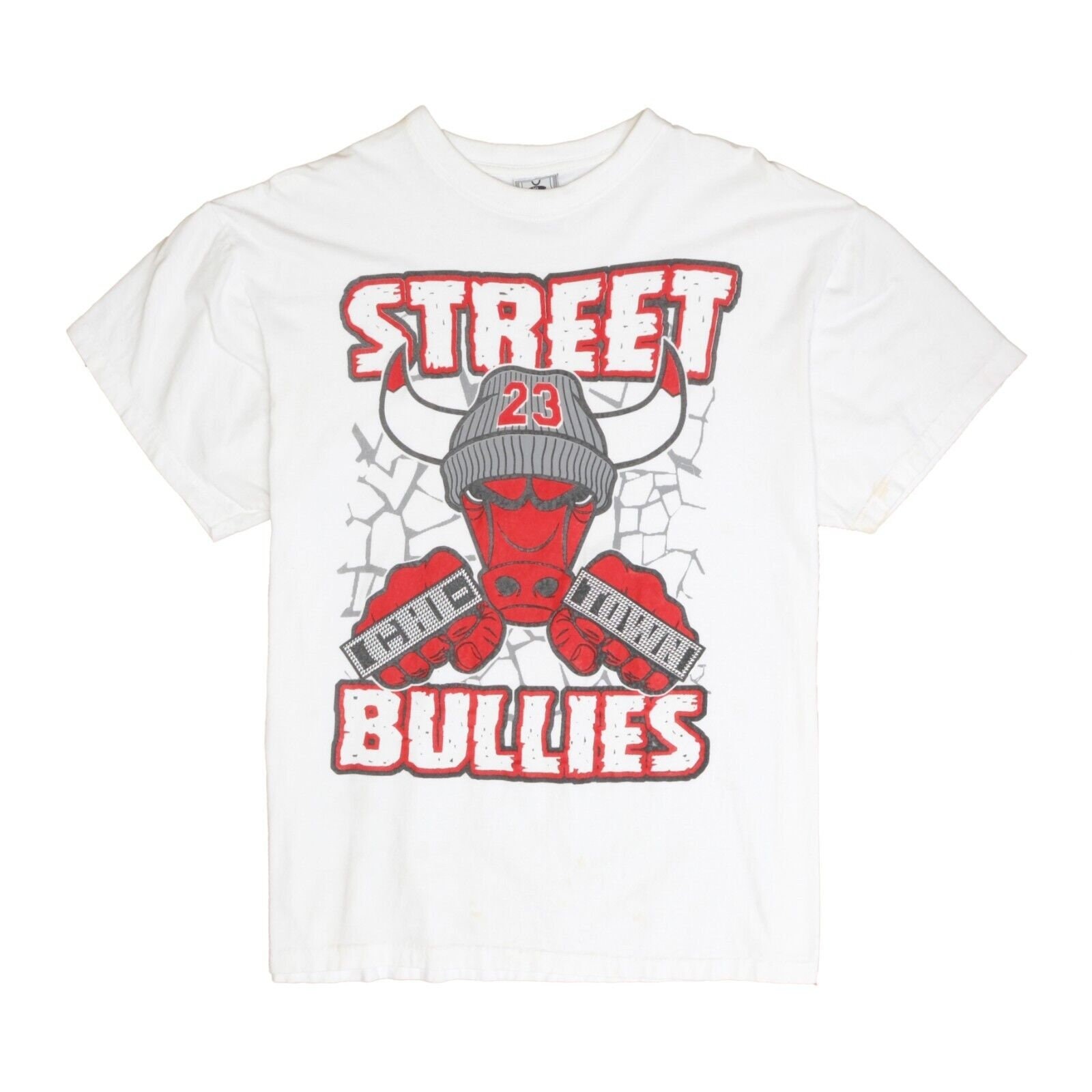 Mens Small- Huge Tie Dye Chicago Bulls Bullies Bandana T-Shirt Red 23  Jordan