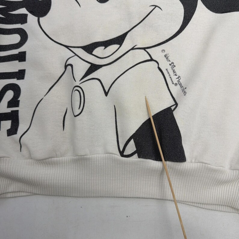 Vintage Mickey Mouse Disney Sweatshirt Size Large Double Sided 90s image 10